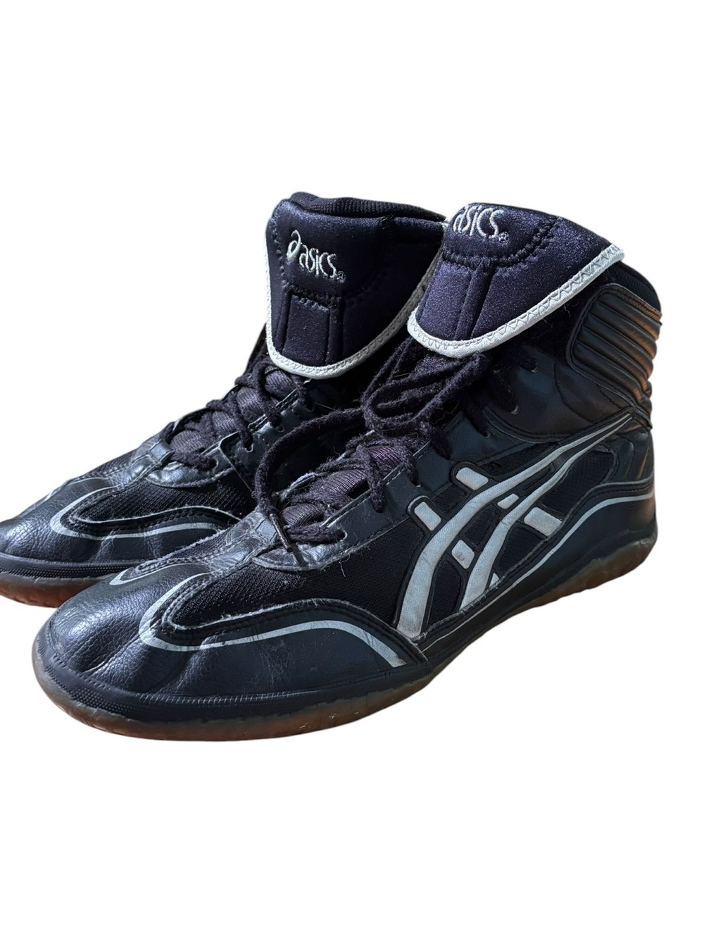 ASICS Unrestrained Black/Silver JY302 Wrestling Shoes - Men’s Sz 11 - Picture 2 of 12